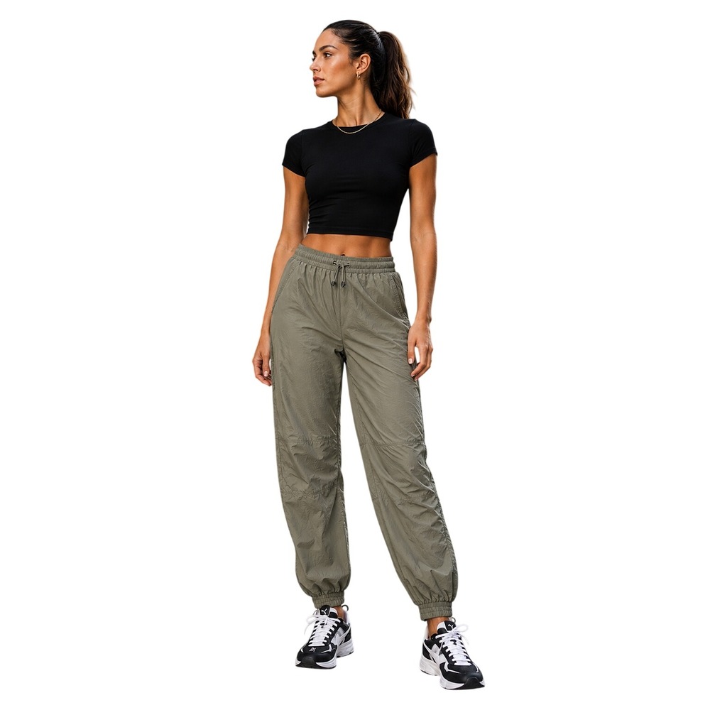Lululemon Lab Sage Green Nylon Mid Rise Jogger Pants Womens 4 Streetwear - Picture 2 of 14